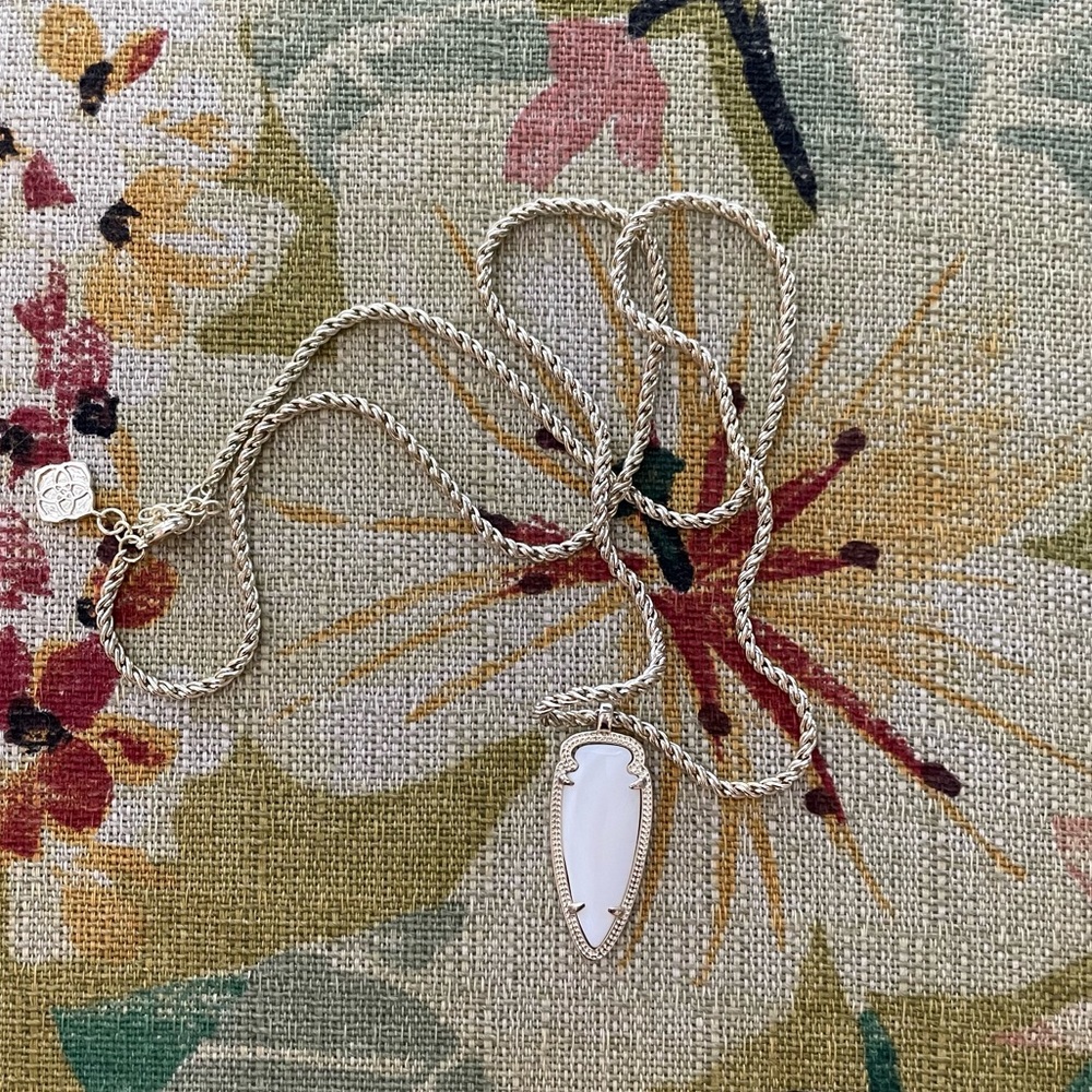 Kendra Scott- white arrow necklace